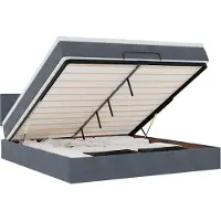 vidaXL Ottoman bed met matras 180x200cm fluweel donkergrijs