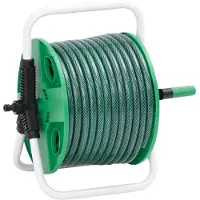 vidaXL Slanghaspel vrijstaand met 20 m slang PVC groen