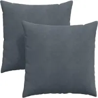vidaXL Zitkussens 2 pcs Donkergrijs 80 x 80 cm Corduroy stof