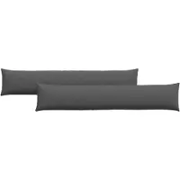vidaXL Zitkussens 2 pcs Donkergrijs 200 x 40 cm Corduroy stof