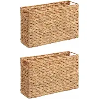 vidaXL Magazine Manden 2 pcs Naturel 39 x 14 x 25 cm Waterhyacint