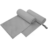vidaXL Sporthanddoeken 2 st Donkergrijs 200 x 100 cm