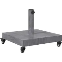 vidaXL Parasolvoet Donkergrijze Houtlook 45 x 45 x 31,5 cm