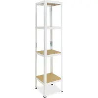 Shelfplaza HOME metalen stellingkast - 155x30x30 cm - wit - 4 planken