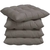 vidaXL Zitkussens 4 st Stof Taupe 40 x 40 x 6 cm
