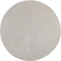 vidaXL Vloerkleden Rond GALATI Crème Ø 160 CM Polyester