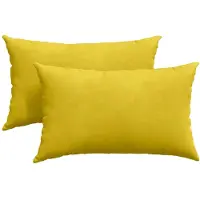 vidaXL Zitkussens 2 pcs Geel 50 x 30 cm Corduroy stof