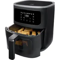 Fritel Airfryer SnackTastic 7620 – Heteluchtfriteuse 8L - Airfryer XXL – 1700W – Voor 1-8 Personen – Touchscreen – Airfryer met Kijkvenster & Verlichting – 8 Programma’s – PFAS-vrij – Zwart