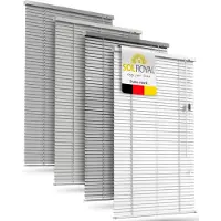Sol Royal Aluminium Jaloezie Zonder Boren 70x130 cm incl. Klemsteunen †“ Aluminium Jaloezie Binnen voor Ramen 70 cm breed, 25 mm Lamellen †“ Privacy- & Zonwering †“ Glanzend Wit †“ JA2