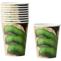 Haza Kinder bekers Dinosaurus thema - 24x stuks - feest bekers - 250 ml - Kinder verjaardag feestartikelen - karton