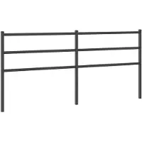 vidaXL Vervangend hoofdbord 193 cm metaal zwart