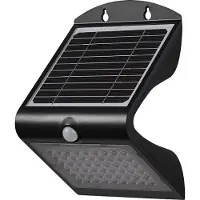 Osram ENDURA BUTTERFLY zonnepaneel-schijnwerper, zwart, 4W, 500lm, met bewegings- en lichtsensor, voor buitengebruik, oplaadbare batterij, lange levensduur, eenvoudige montage, IP65, 4000K