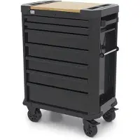 HBM Gereedschapswagen, 7 laden, 71 cm, zwart