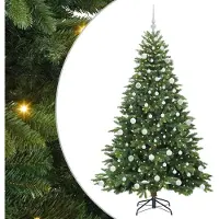 vidaXL Kunstkerstboom met 300 LED met standaard Groen 180 cm PE en PVC