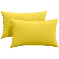 vidaXL - Zitkussens - 2 - st - Stof - Licht - Geel - 50 - x - 30 - cm