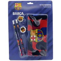 Cyp Brands FC Barcelona Etui Set – 5-delig – Etui, 2 Potloden, Puntenslijper en Gum – Officieel Gelicenseerd – School Etui – Blauw/Rood