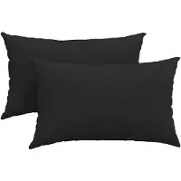 vidaXL Zitkussens 2 pcs Zwart 50 x 30 cm Stof