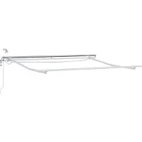 vidaXL Elektrisch zonneschermframe met LED-verlichting en sensor, 3 x 2,5 meter, wit
