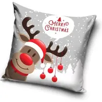 Christmas Kerst sierkussen-hoes rendier Merry ( zonder vulling)