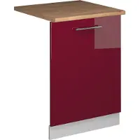 Vicco Vaatwasserfrontpaneel Fame-Line Bordeauxrode hoogglans 60 cm , WB Eik, Model 54826