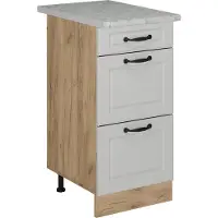 Vicco Keukenonderkast R-Line Wit Landhuis 40 cm met laden, AP marmer, Model 54036
