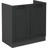 Vicco Wastafelkast R-Line Antraciet landhuis 80 cm zonder werkblad, Model 53486
