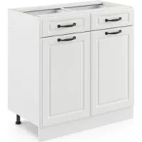 Vicco R-Line Keukenonderkast – 80 cm zonder werkblad Wit Landhuis