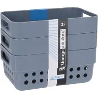 Koopman Storage Solutions - Opberger - 3 Stuks - 350 ml - Azuur Patroon