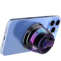Cazy Magnetische, draadloze speaker, compatibel met MagSafe-apparaten, LED-verlichting, USB-C opladen, 10 uur afspeeltijd, zwart