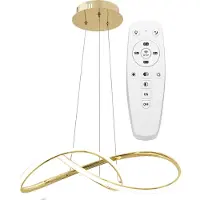 Toolight Hangring Plafondlamp Modern Led Afstandsbediening App394-cp Goud