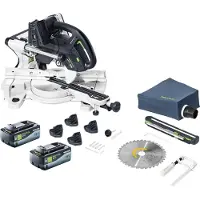 Festool KAPEX KSC 60 Basic accu afkortzaag 18 V / 36 V 216 mm borstelloos + 2x accu 8.0 Ah - zonder oplader