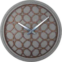 Nextime Concreto Love – Wandklok – 39.5 cm – Polyresin/Hout – Grijs