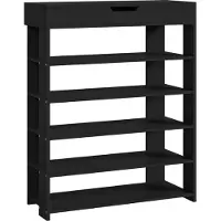 En.casa Schoenenrek Boppeelo 94x75x30 cm zwart []