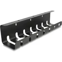 DeLOCK Cable holder for under-table mounting black 2 pcs set