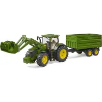 BRUDER Tractor John Deere 7R 350 Met Aanhanger
