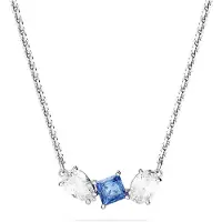 Swarovski Charms - Mesmera pendant, Mixed cuts, Rhodium plated in blue