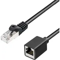 Bintra RJ45-patchkabelverlenger, 10 meter, zwart, CAT.7 ongehulde kabel