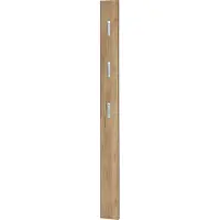 Germania Garderobepaneel, MDF gemelamineerd, 3 uitklapbare haken, ca. B 150 x D 30 x H 1700 mm, Navarra eik