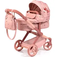 Bayer Combi Dolls Pram XEO - 72 x 38 x 65 cm - Poppenwagen - donkerroze