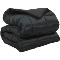vidaXL Winter Duvet 140 x 200 cm 450 gsm Zwart