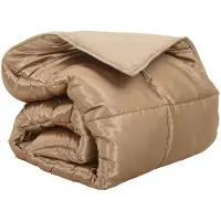 vidaXL Winter Duvet Goud 155 x 220 cm Satijn en Microfiber