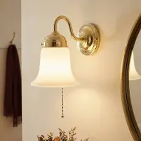 BERLINER MESSINGLAMP Wandlamp SIBILLE, dimbaar, messing / goud, Hal, Messing, wandlamp