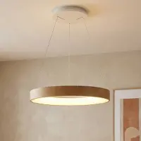 Mantra-Iluminacion Hanglamp Niseko II, dimbaar, hout licht, Woon-/ Eetkamer, metaal, Modern