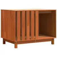 vidaXL Hondenhuis, bruin, 100 x 70 x 70 cm, massief grenenhout