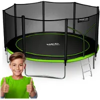 Neo-Sport - Tuintrampoline - 404cm - Inclusief Driehoekige Poten - Inclusief Net en Ladder