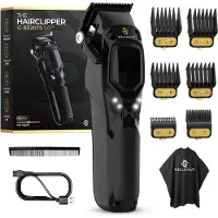 Wellshave G-Series 1.0 Tondeuse Mannen - Tondeuse Mannen Hoofdhaar - Trimmer voor Baard & Lichaamshaar - Hair Clipper - Haartrimmer Mannen - Barbet Set - Incl. 6 opzetstukken