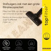 Top Filter Set van 4 Bosch Siemens TopFilter Premium stofzuigerzakken