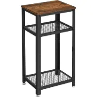 Leobert Nachtkastje LET75BX – Rustiek Bruin – Metalen Frame