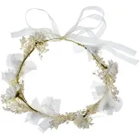 Juleeze Haarband Meisje Wit Synthetisch Bloemen