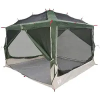 vidaXL Binnen Tent 7-Persoons 7-persoons Groen en Grijs